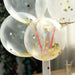 10 pcs 12" Clear Round Latex Balloons with Confetti