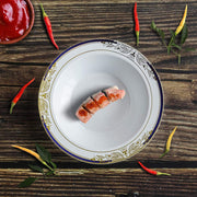 10 pcs 12 oz Plastic Bowls with Trim - Disposable Tableware