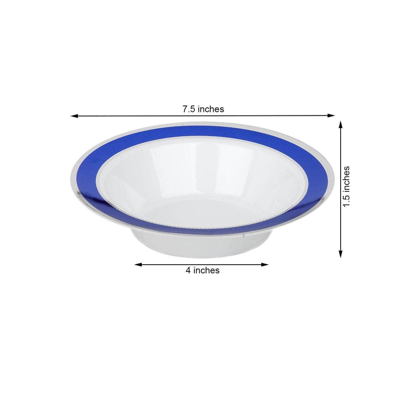 10 pcs 12 oz Plastic Bowls with Trim - Disposable Tableware