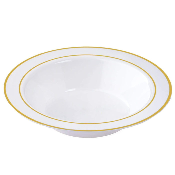 10 pcs 12 oz. Round Plastic Bowls - Disposable Tableware PLST_BO0020_WHTG