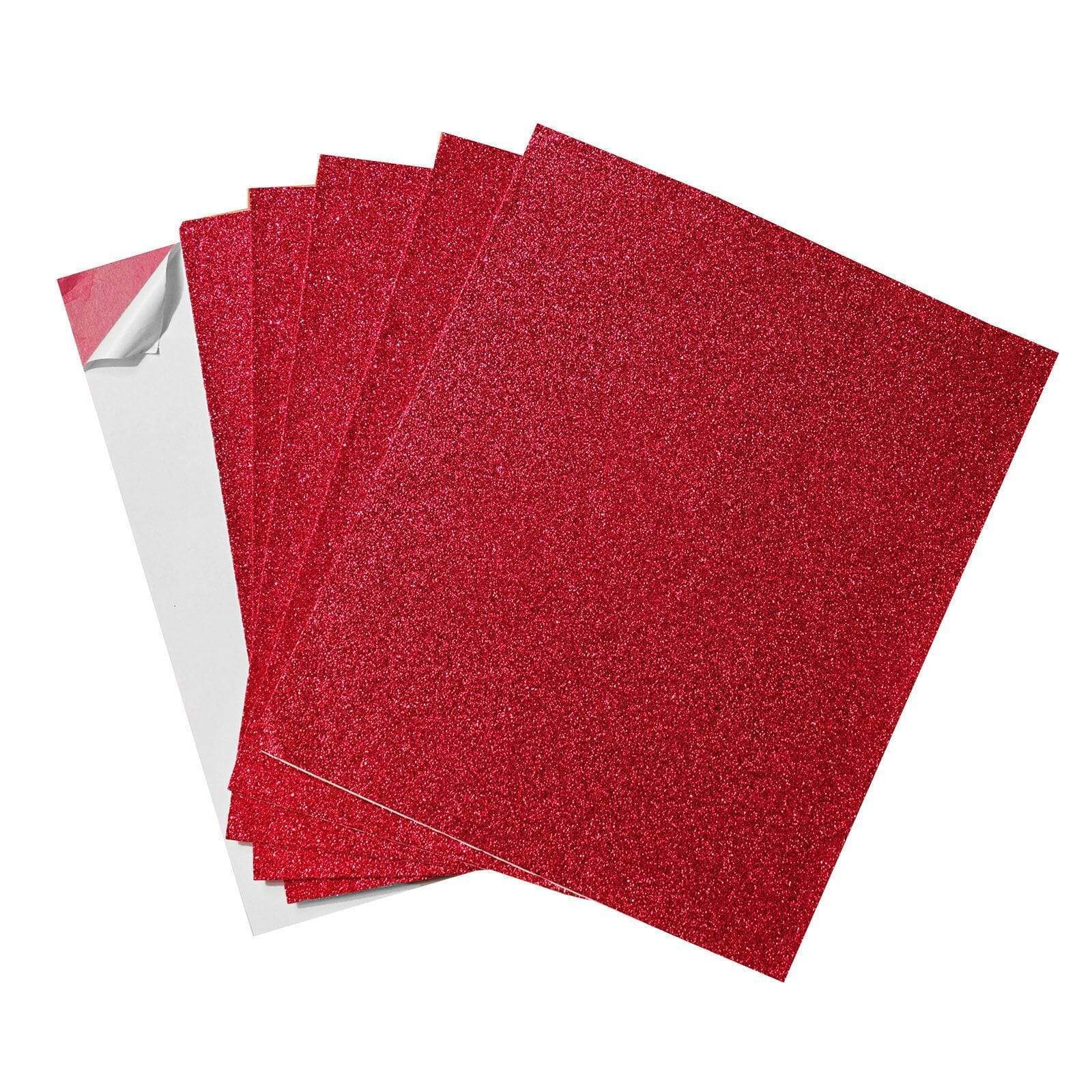 10 pcs 12"x10" Extra Fine Glittered Self-Adhesive Foam Sheets