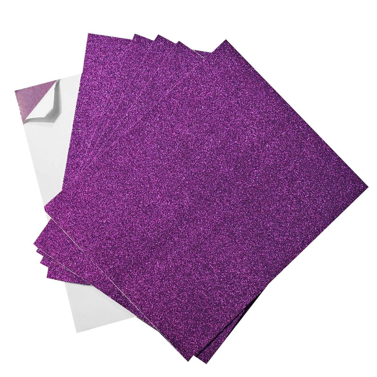 10 pcs 12"x10" Extra Fine Glittered Self-Adhesive Foam Sheets