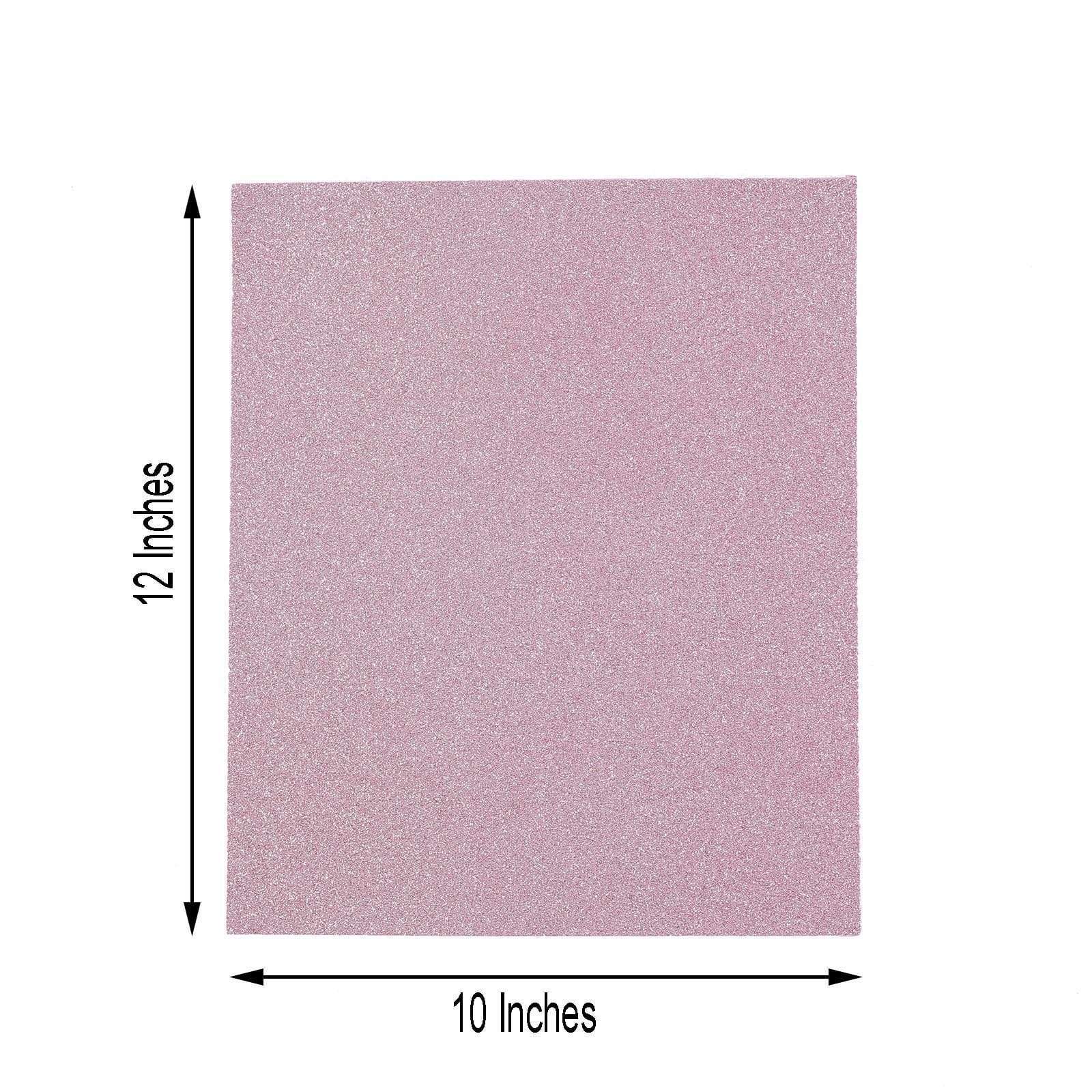 10 pcs 12"x10" Extra Fine Glittered Self-Adhesive Foam Sheets