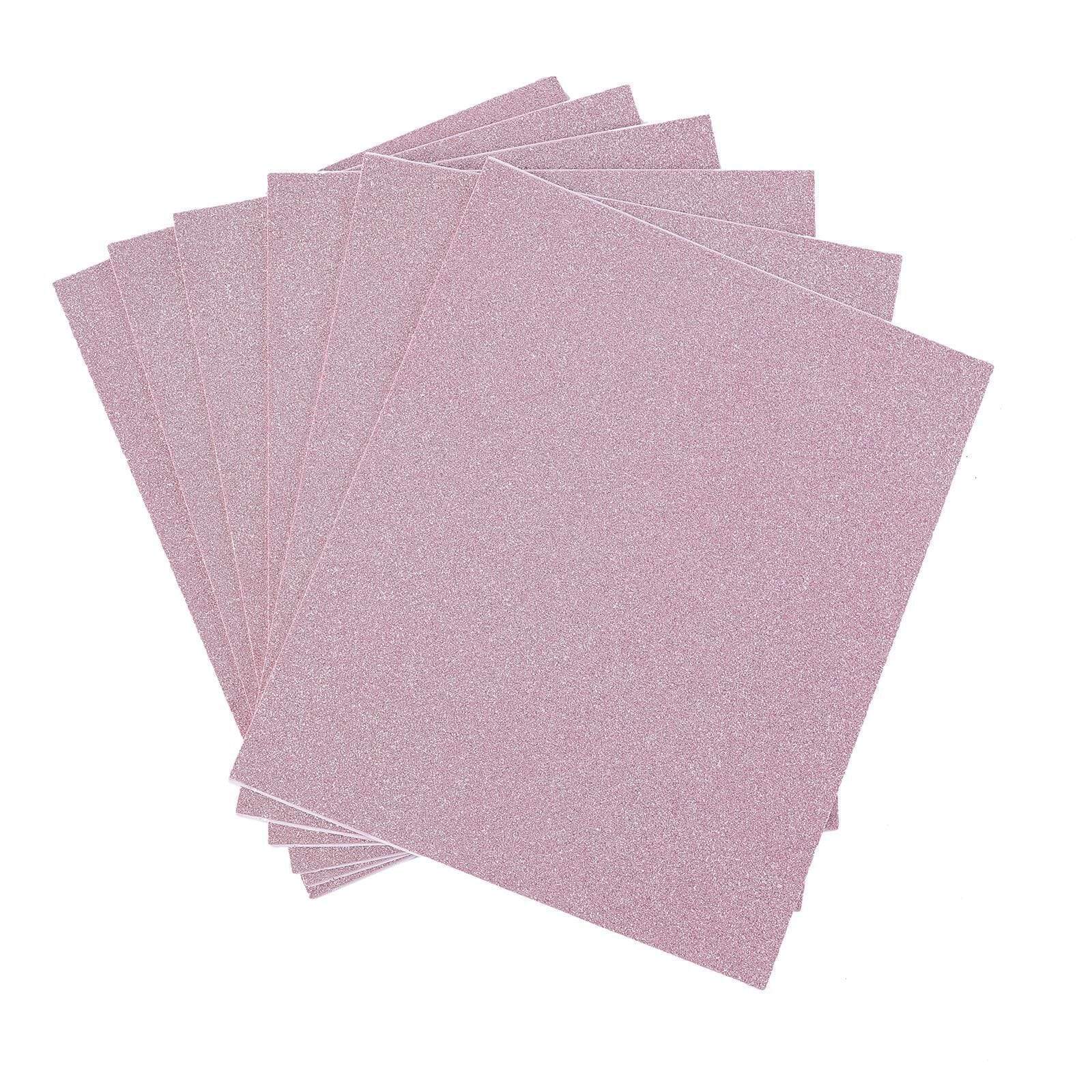 10 pcs 12"x10" Extra Fine Glittered Self-Adhesive Foam Sheets FOAM_SHEET_01_PINK