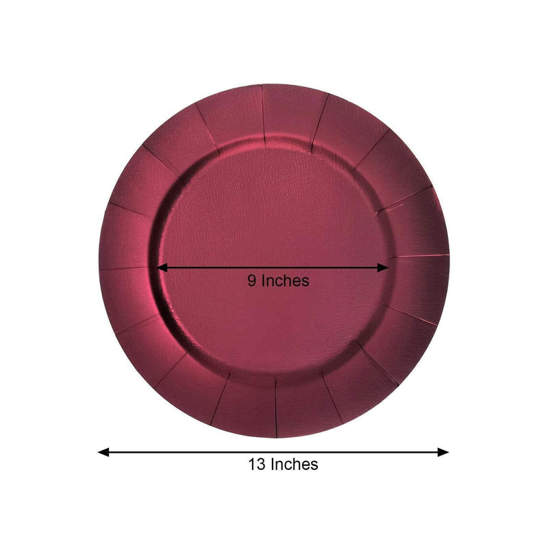 10 pcs 13" Round Disposable Paper Charger Plates