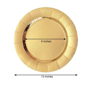 10 pcs 13" Round Disposable Paper Charger Plates
