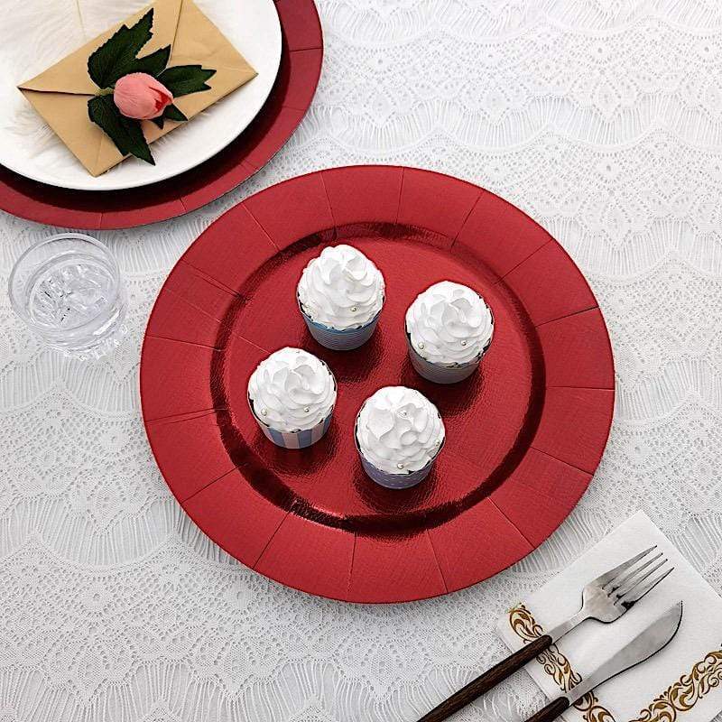 10 pcs 13" Round Disposable Paper Charger Plates