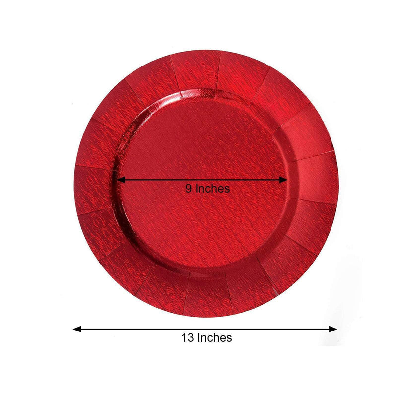 10 pcs 13" Round Disposable Paper Charger Plates