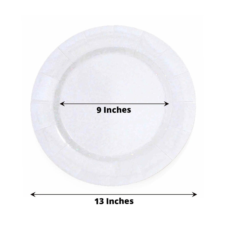 10 pcs 13" Round Disposable Paper Charger Plates