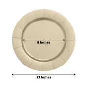 10 pcs 13" Round Disposable Paper Charger Plates
