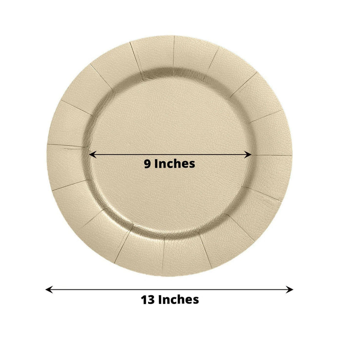 10 pcs 13" Round Disposable Paper Charger Plates