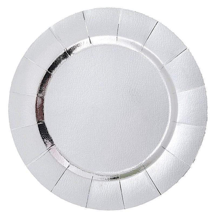 10 pcs 13" Round Disposable Paper Charger Plates DSP_CHRG_R0001_SILV