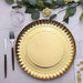 10 pcs 13" Round Paper Serving Trays with Scalloped Rim Design - Gold DSP_PPTR_RND001_13_GOLD