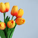 10 pcs 13" tall Single Stem Foam Tulips Flowers ARTI_TULP01_ORNG