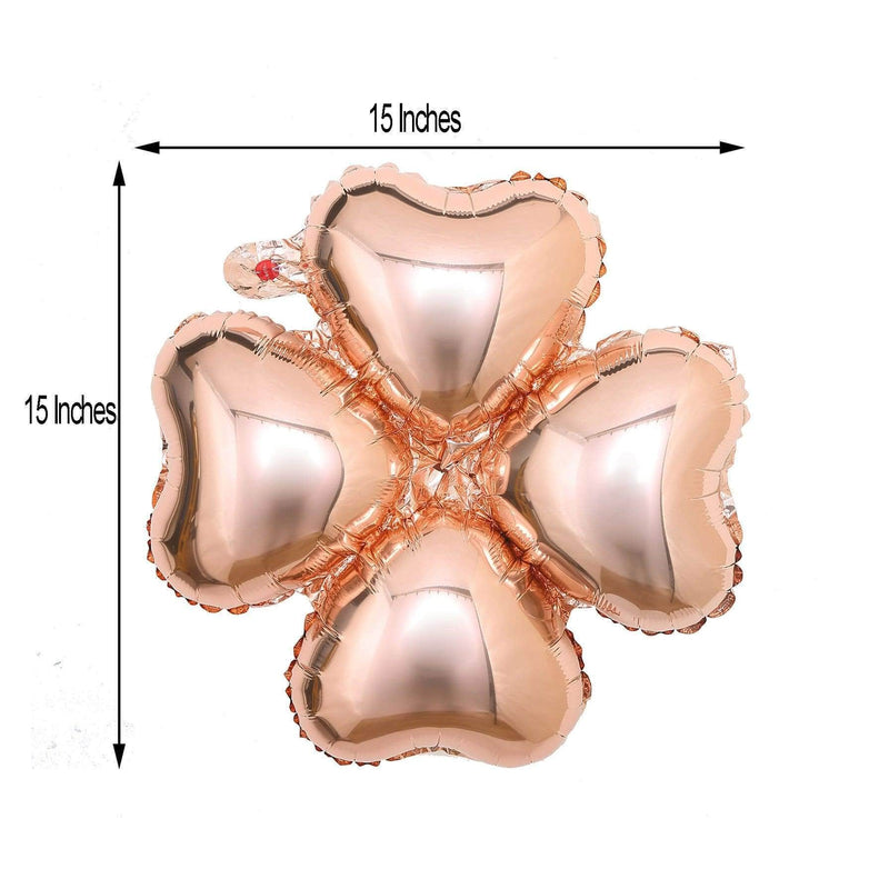 10 pcs 15" wide Clover Mylar Foil Balloons