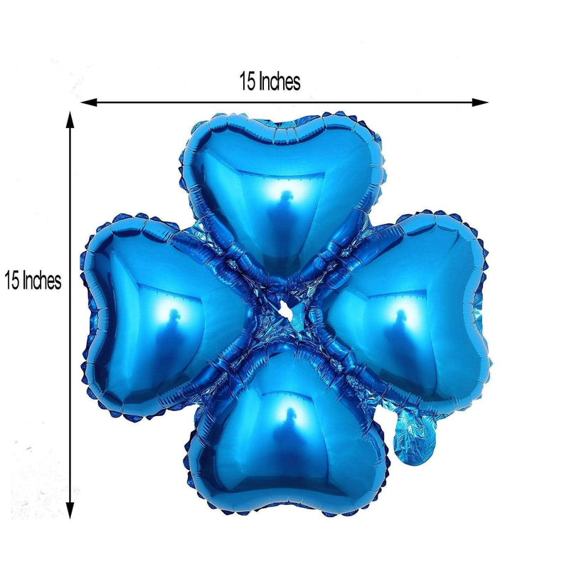 10 pcs 15" wide Clover Mylar Foil Balloons