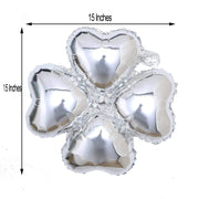 10 pcs 15" wide Clover Mylar Foil Balloons