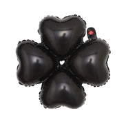 10 pcs 15" wide Clover Mylar Foil Balloons BLOON_FOL0006_15_BLK