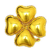 10 pcs 15" wide Clover Mylar Foil Balloons BLOON_FOL0006_15_GOLD