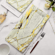 10 pcs 16" long Rectangle Paper Serving Trays with Marble Design