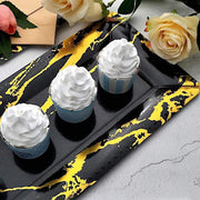 10 pcs 16" long Rectangle Paper Serving Trays with Marble Design