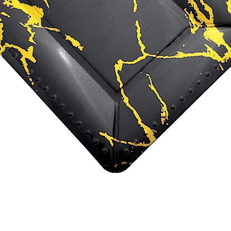 10 pcs 16" long Rectangle Paper Serving Trays with Marble Design