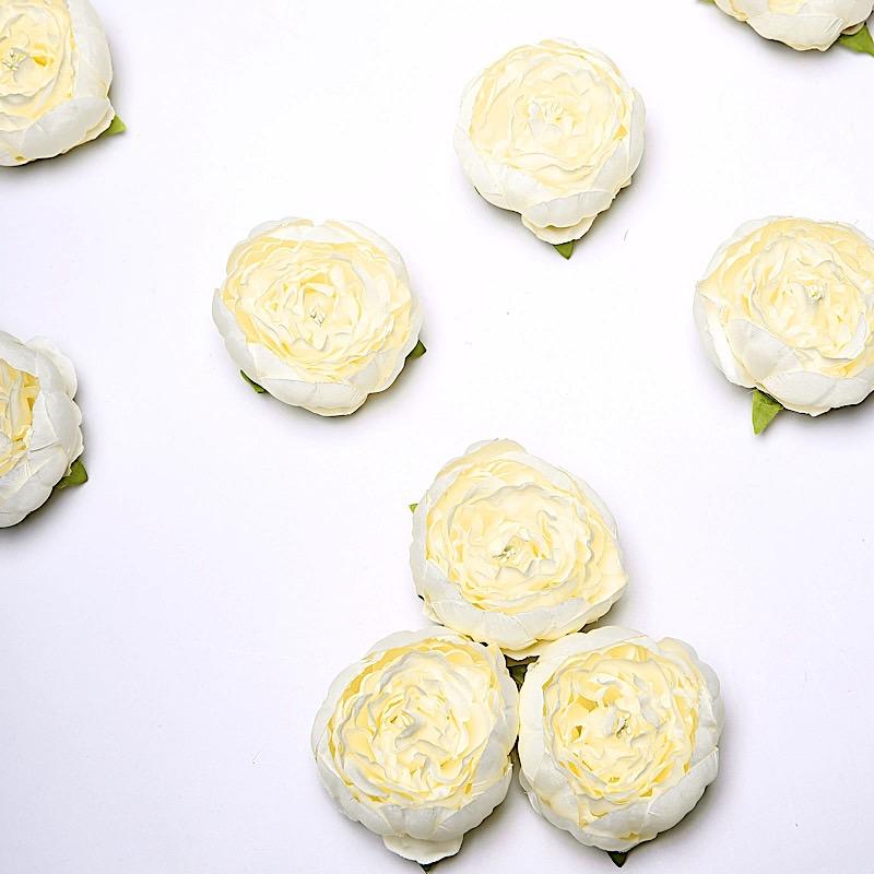 10 pcs 3" Faux Silk Peony Flower Heads