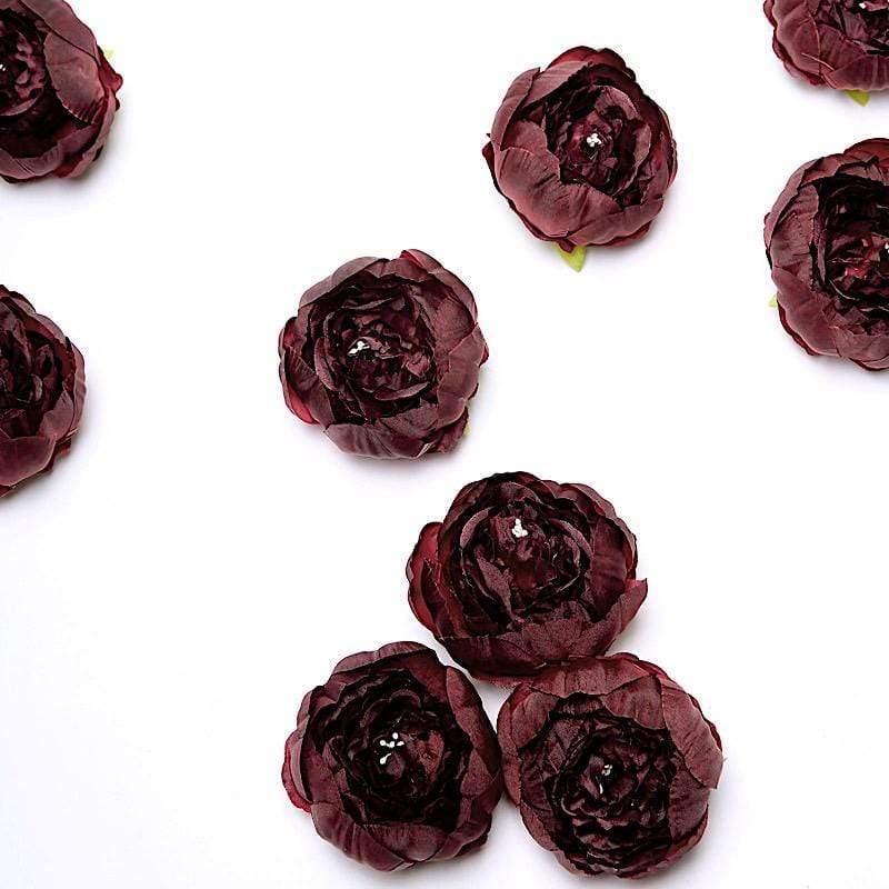 10 pcs 3" Faux Silk Peony Flower Heads