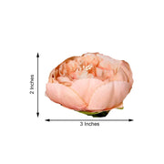 10 pcs 3" Faux Silk Peony Flower Heads
