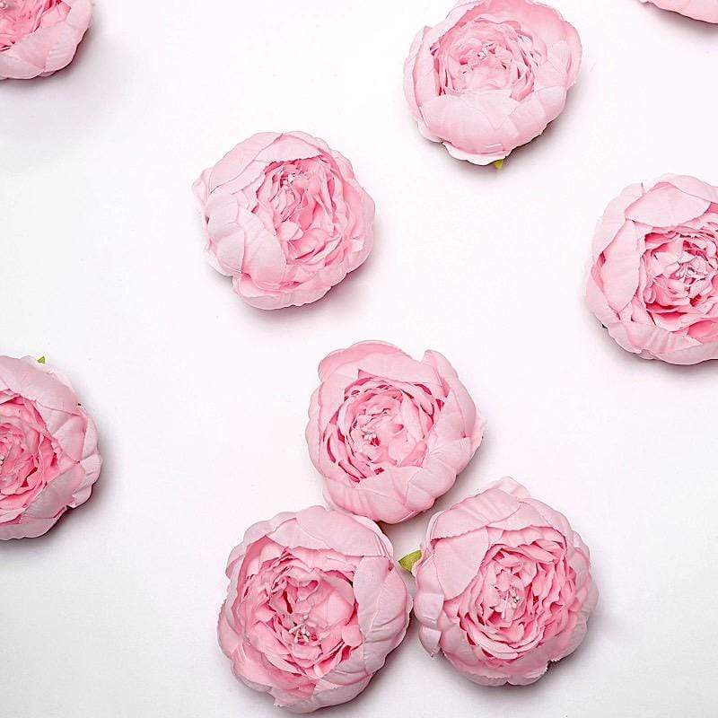 10 pcs 3" Faux Silk Peony Flower Heads
