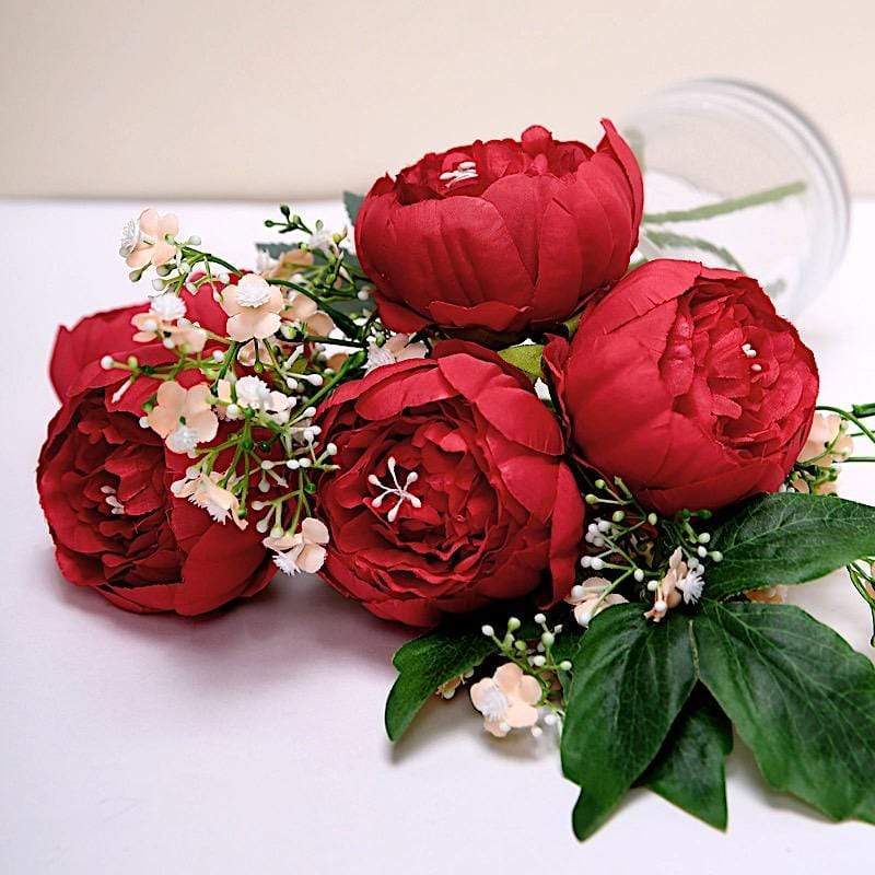 10 pcs 3" Faux Silk Peony Flower Heads