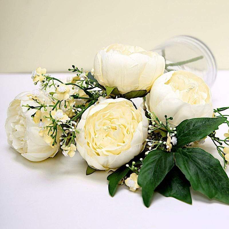 10 pcs 3" Faux Silk Peony Flower Heads