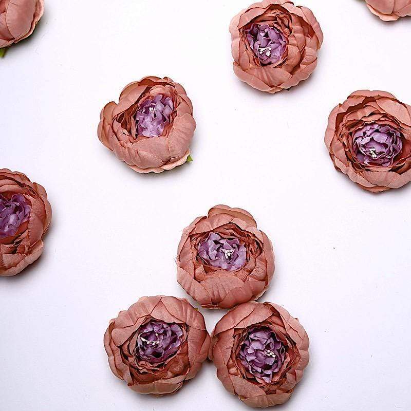 10 pcs 3" Faux Silk Peony Flower Heads