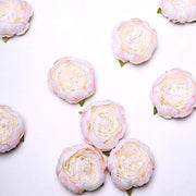 10 pcs 3" Faux Silk Peony Flower Heads