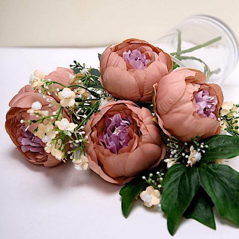 10 pcs 3" Faux Silk Peony Flower Heads