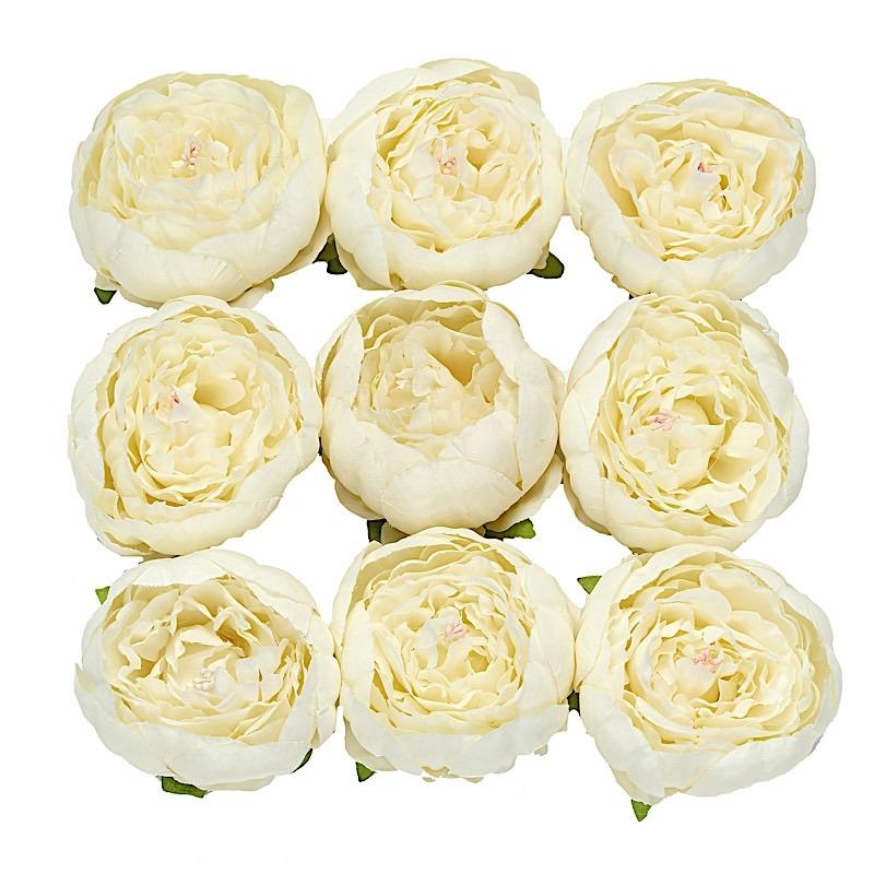10 pcs 3" Faux Silk Peony Flower Heads ARTI_BOUQ_PEO07H_081