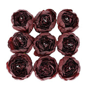 10 pcs 3" Faux Silk Peony Flower Heads ARTI_BOUQ_PEO07H_BURG