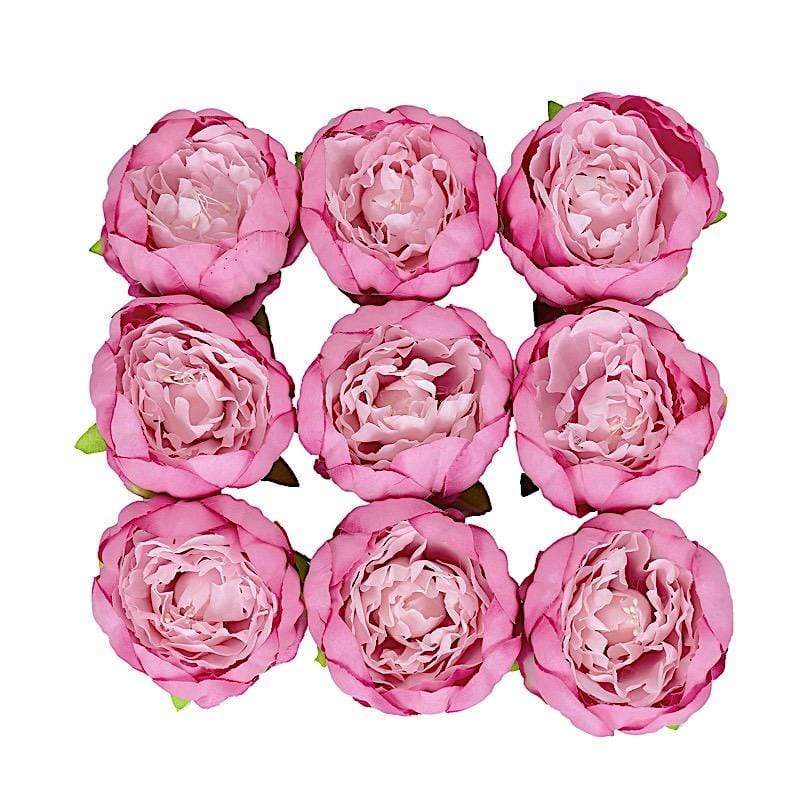 10 pcs 3" Faux Silk Peony Flower Heads ARTI_BOUQ_PEO07H_LAVPK