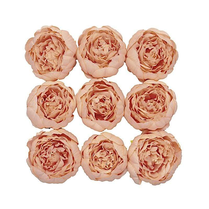 10 pcs 3" Faux Silk Peony Flower Heads ARTI_BOUQ_PEO07H_PCH