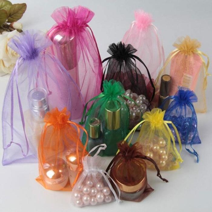 10 pcs 3x4" Sheer Organza Bags with Pull String