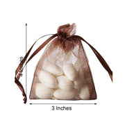 10 pcs 3x4" Sheer Organza Bags with Pull String