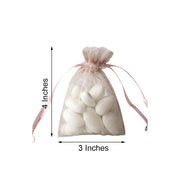 10 pcs 3x4" Sheer Organza Bags with Pull String
