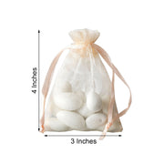 10 pcs 3x4" Sheer Organza Bags with Pull String