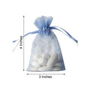 10 pcs 3x4" Sheer Organza Bags with Pull String