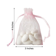 10 pcs 3x4" Sheer Organza Bags with Pull String