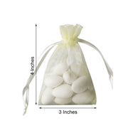 10 pcs 3x4" Sheer Organza Bags with Pull String