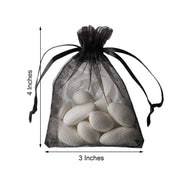 10 pcs 3x4" Sheer Organza Bags with Pull String