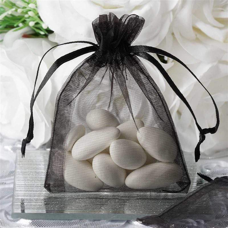 10 pcs 3x4" Sheer Organza Bags with Pull String