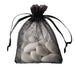 10 pcs 3x4" Sheer Organza Bags with Pull String BAG_3x4_BLK