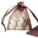10 pcs 3x4" Sheer Organza Bags with Pull String BAG_3x4_CHOC